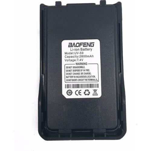 Original BAOFENG UV-S9 PLus 7.4V 2800mAh Li-ion High Capacity Battery For Baofeng Walkie Talkie UVS9 Plus Two Way Radio