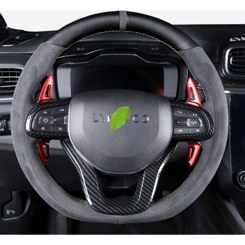 DIY Alcantara Hand Sewing Car Steering Wheel Cover For LYNK&CO 01 02 03 05 06 ZERO hight quality Grip Cover car accessories