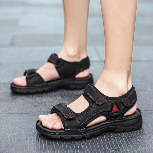 Мужские кожаные сандали SHUIYIJIA China At AliExpress