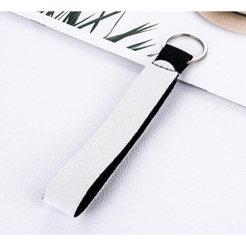Sublimation White Color Neoprene Wristlet Keychain Lanyard Key Chain Holder for Wedding Favors Gift#86511