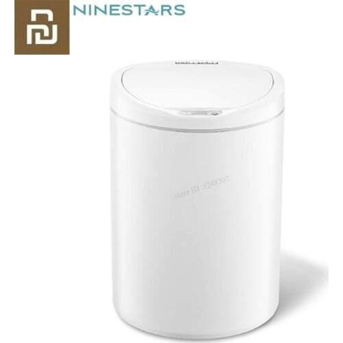 NINESTARS Smart Trash Can Motion Sensor Auto Sealing LED Induction Cover Trash 7/10L Mi Home Ashcan Bins