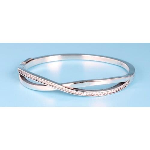 Authentic 925 Sterling Silver Lock Your Promise Clasp Bracelets Fit European Original Charms Bracelet For Women DIY Jewelry