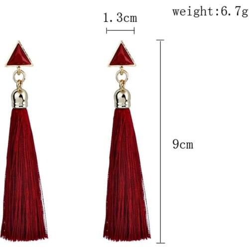 Jyb Bt21 Women Bohemian Cartilage Tragus Earring Fake Gauge Earrings Серьга Козелка Ethnic Hanging Rope Tassel Earrings Z0110