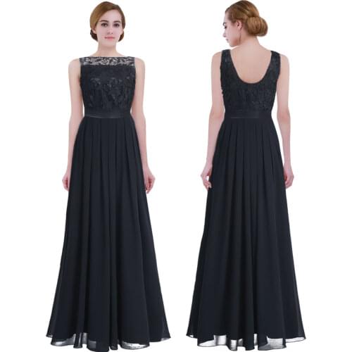 Womens Embroidered Chiffon Dress Long Evening Prom Gown Beach Garden Wedding Party Formal Junior Tulle Dress