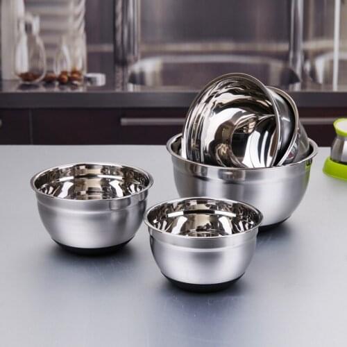 1PCS The 304 stainless steel plate is used in the soup kitchen and basin bowl salad bowl
