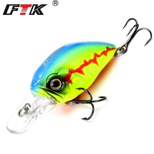 FTK 10g Crankbait Whopper Hard Lure Artificial Crank Wobblers Fishing Lures 4.7cm Swimbait Minnow Japan Fishing Bait Tackle