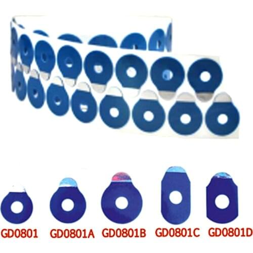 1000pcs/roll Quality blue hydrophobic blocking pads for Optical Eyeglasses lens edging adhesive blocking pad