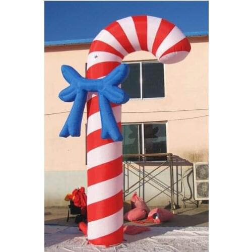 5m/16.4'H--Air Blown/ Inflatable Candy Cane Christmas Crutch Arch Advertising