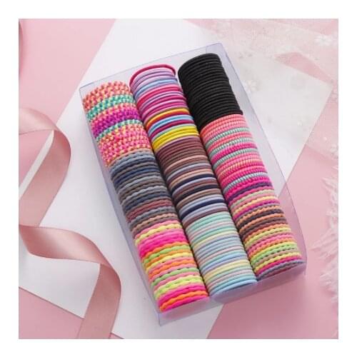 50pcs Children Girls Solid Color Elastic Rubber bands ropes Hair Ties bands accesorios para el cabello girls hair accessories