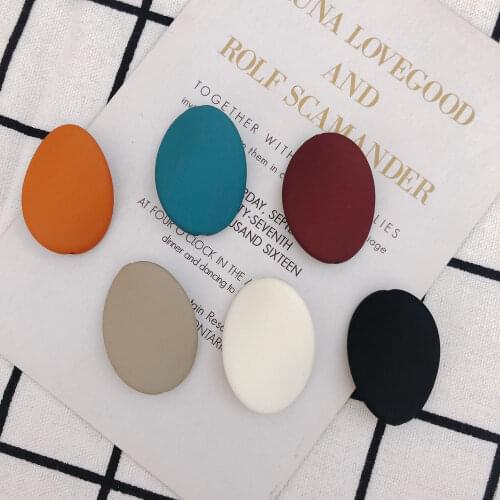 ABS matte rubber paint straight hole shaped DIY jewelry accessories hair accessories beaded sweater necklace 6pcs