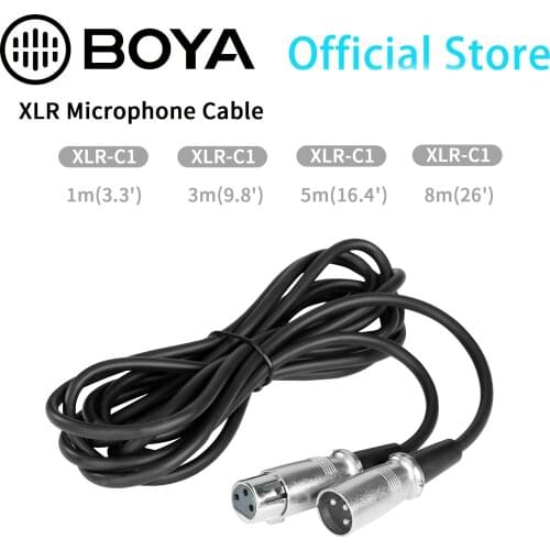 BOYA XLR-C1 Audio Microphone Cable for Interview Vlog Shoot Video Film Making and More