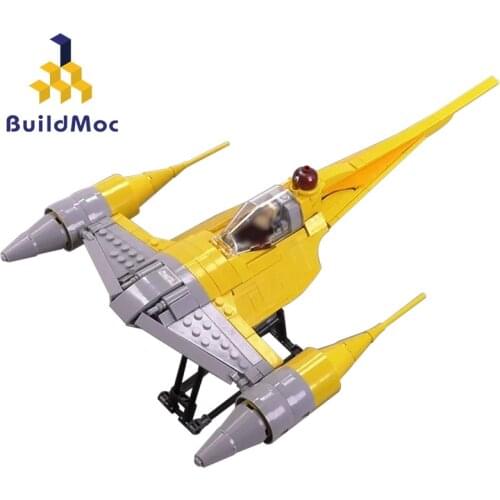 BuildMoc Technical Spaceship MOC Starfighter Navigator Airplane Modular Building Blocks Bricks Technician Toys For Children Gift