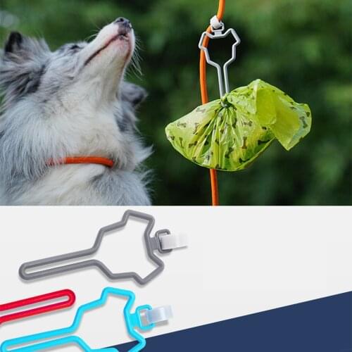 Waste Bag Dispenser for Dog Waste Carrier Pet Supply Accessories Dog Leash Dispenser Clean Tools Poop Bag Holder Hands Free