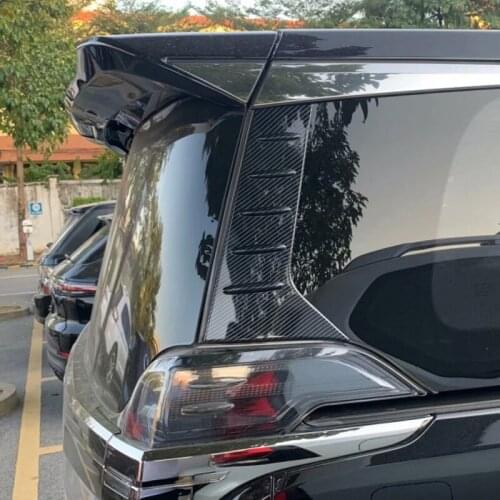 For Toyota Alphard Vellfire 3rd Gen Exterior Parts Car Accessories C Pillar Rear Window Quarter Cover Garnish Red Carbon Fiber