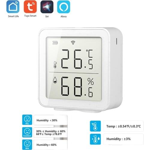 Tuya Electronic Thermometer WiFi Smart Wireless Household Temperature Detector Indoor Low Energy Consumption Humidity Sensor