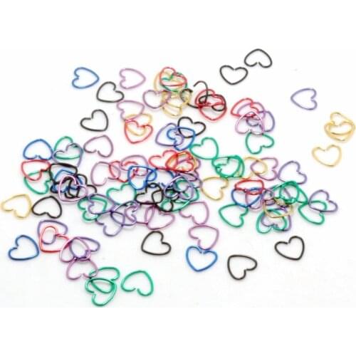 Colorful stainless steel hear star style nose hoop ring body piercing jewelry nose studs mix color size lot set wholesale price