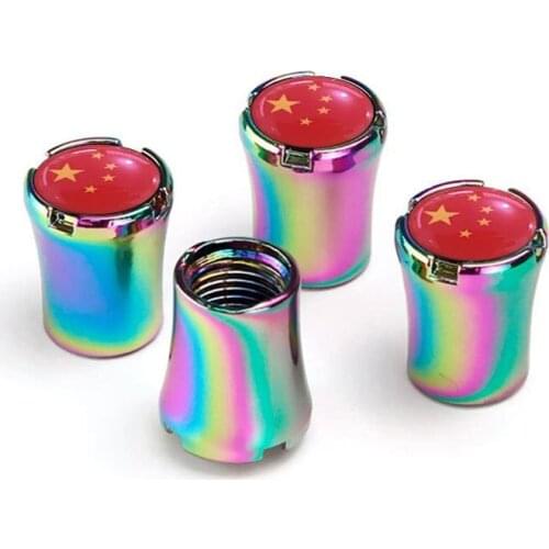 4pcs/Lot China Flag Car Tire Valve Caps For Morris Garages MG EV HS ZS MG3 Wheel Tires Air Dust Waterproof Screw Airtight Cap