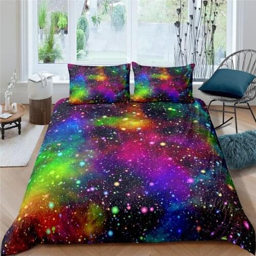 Luxury 3D Color Abstract Aart Print 2/3Pcs Kids Bedding Sets Comfortable Duvet Cover Pillowcase Home Textile Queen and King Size