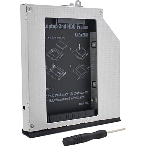 For HP 4320 4320P 2nd HDD Caddy 12.7mm SATA 3.0 2.5" SSD 2TB External Hard Drive Enclosure Case Optical Bay for Notebook