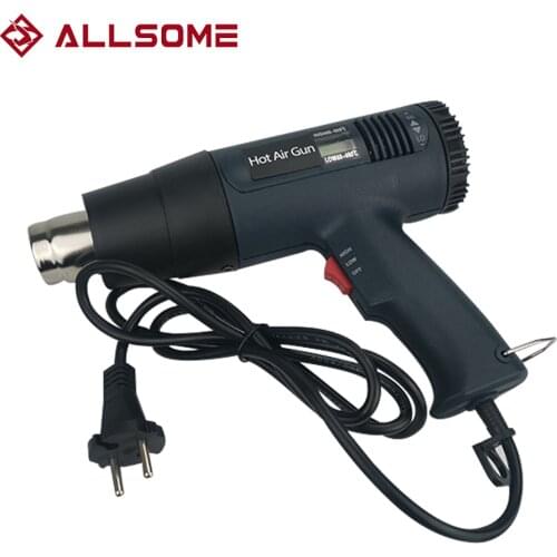ALLSOME 220V 2000W Hot Air Guns Heating Machine Heat Hot Air Machine Dual Temperature With 4 Nozzles