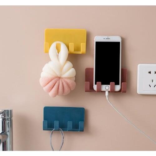Wall shelf rack holders storagefor sockets Practical wall storage Phone Holder Socket Charging Box Bracket Stand Holder