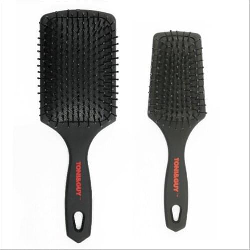 New T&G Air Hair Paddle Hair Brush TG-03 In Black Color, Good Quality Healthy Paddle Cushion Hairbrush For Scalp Message