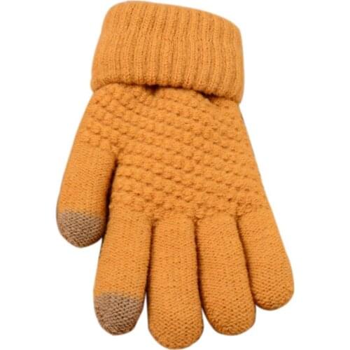 1pair New Winter Touch Screen Gloves For Men Women Soft Knitting Elasticity Winter Gloves Warmer Smartphones For Driving Gloves