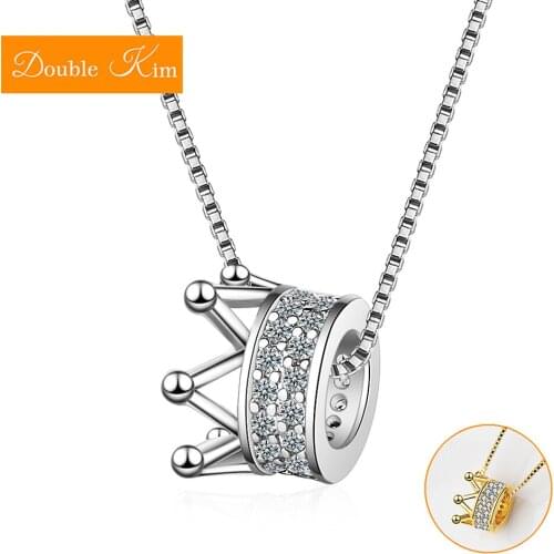 Crown Pendant Necklace Fine Inlaid Zircon Chain Necklace Fashion Trendy Women Jewelry Gift Dropshipping
