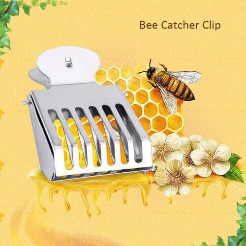 Stainless Steel Beekeeping Queen Bee Catcher Cage Bees Marking Catchers Clip Durable Material Beekeeper Apiculture Tool