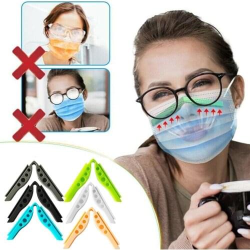 Silicone Mask Holder Clip Nose Bridge Silicone Bracket Fog Glasses Mask Accessories Anti-Leakage Nose Pad Mask Bracket