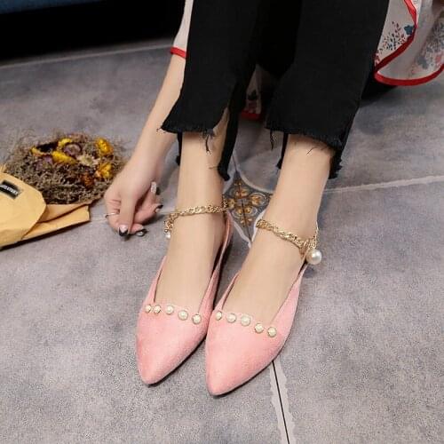 Explosion Style Fashion Sexy Pointed Solid Color Flat Shoes Women Black Gray Pink Casual Wild Spring And Autumn Size 5-10 W33-16