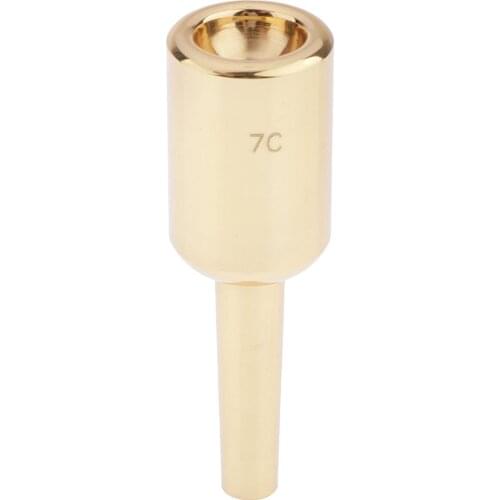 Trumpet Mouthpiece 7C Replacement Musical Instruments Accessories, Silver/Gold Plate