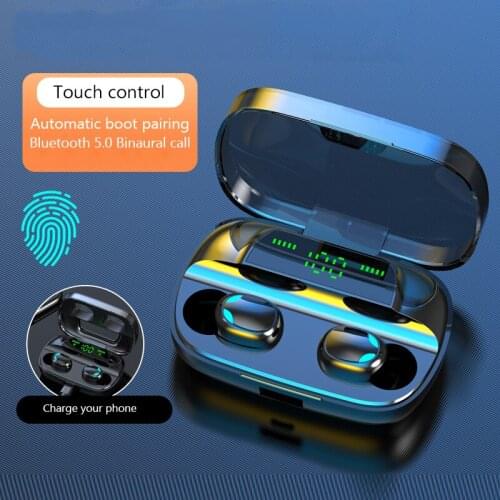 New S11 TWS Earphones Bluetooth 5.0 Wireless HIFI Earphone In-ear Headset Support Wireless Charging Bluetooth Headset Earphone