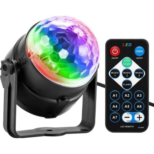 Sound Activated Rotating Disco Ball Dj Party Lights 3w 3led Rgb Led Stage Lights For Christmas Wedding Sound Party Lights
