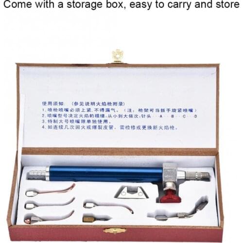 Professional Oxygen Torch Jewelry Acetylene Gas Torch Welding Soldering Gun with 5 Tips for Oxygen Cylinders Jewelry Making Tool