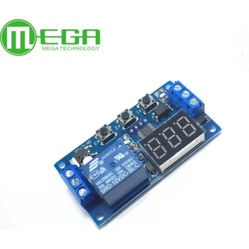 12V LED Home Automation Delay Timer Control Switch Relay Module Digital LED Display Anti-reversefunction Board AC 220V