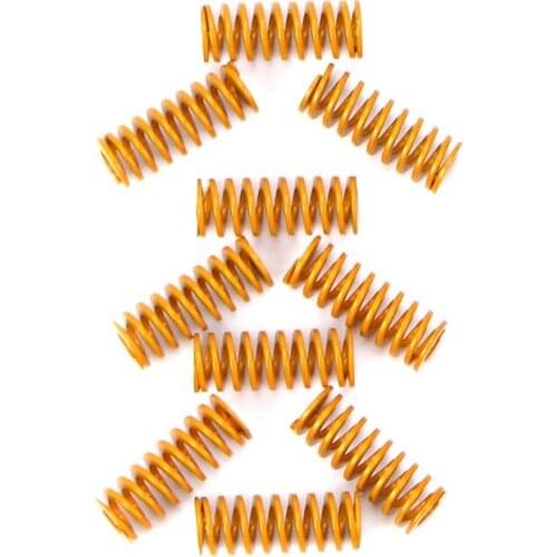 3D Printer Motherboard Accessories 0.31” 8mm OD 0.78” Length Light Load Stamping Compression Mould Die Spring Yellow 10pcs
