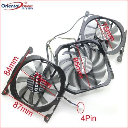 Free Shipping CF-12915S DC12V 0.35A 85mm 75mm VGA Fan For INNO3D GTX760 670 GTX680 GTX660ti Graphics Card Cooling Fan
