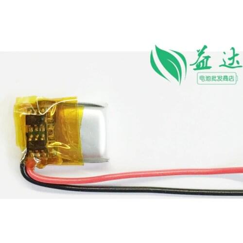 Bluetooth headset, mini battery, polymer lithium battery, 3.7V 301012, 50mAh Rechargeable Li-ion Cell