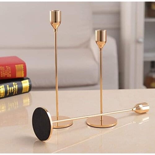 Wine glass simple golden candle holder living room wedding decoration candlelight dinner decoration home decor Wax for candles
