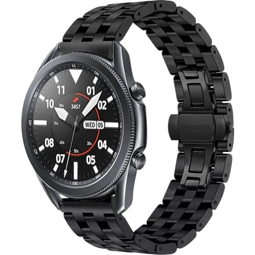 Metal Stainless steel Watchband Band For Samsung Galaxy Watch 3 45mm 41mm Wrist Strap Watch3 LTE WristBand Bracelet Accessories