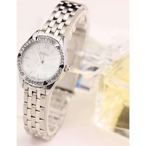 Korean simple steel band Watch womens small waterproof watch fashion diamond inlaid Bracelet Watch
