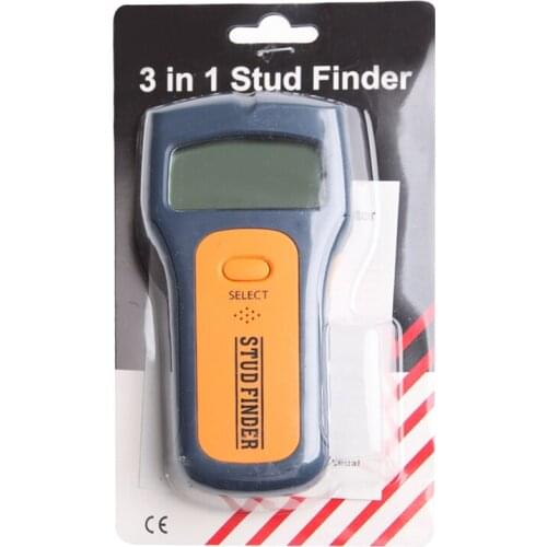 Wood Metal Wall Detector Multimeter Digital Pinpointer Vibrator Multi Stud Scanner Live Wire Cable Finder AC Hot 3 in 1