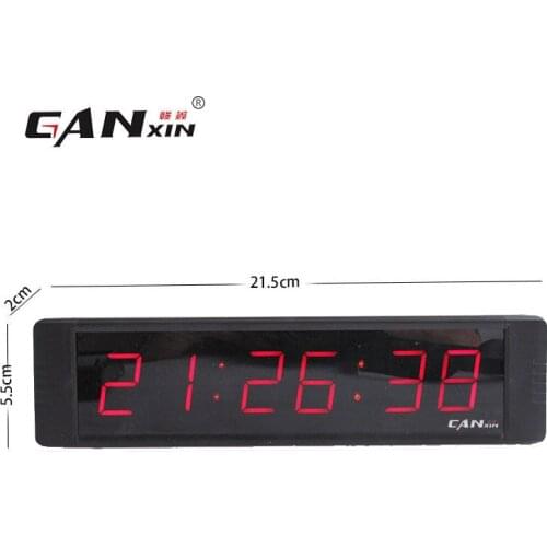 Ganxin 1inch Home Gym Digital Countdown Clock Stopwatch With Remote LED Interval Timer