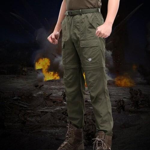 HOT 2019 Outdoor Summer Sport tactical Thin military Seal Cargo Quick-drying Camouflage Camping Hiking second section Pants men