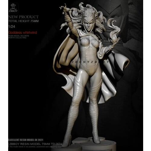 H75mm 1/24 Resin model kits figure colorless and self-assembled TD-2674