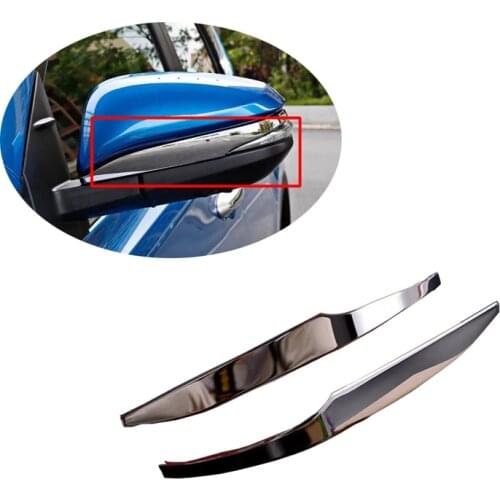 JEAZEA 2Pcs Car Styling Side Rearview Door Mirror Strip Cover Trim for Toyota RAV4 Highlander 2014 2015 2016 2017