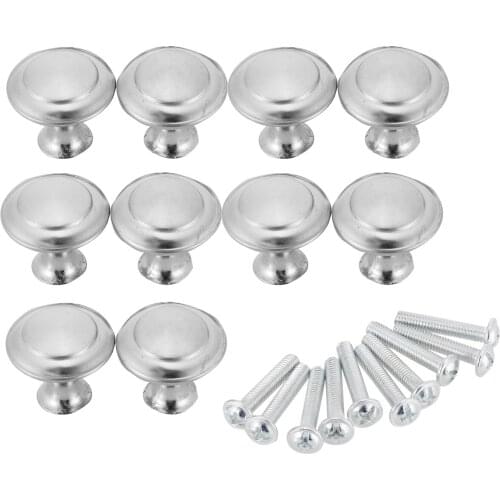 10pcs Mini Round Cabinet Knobs Stainless Steel Knobs Puller Handles for Home Furniture Cupboard Drawer Cabinet Decor Hardware