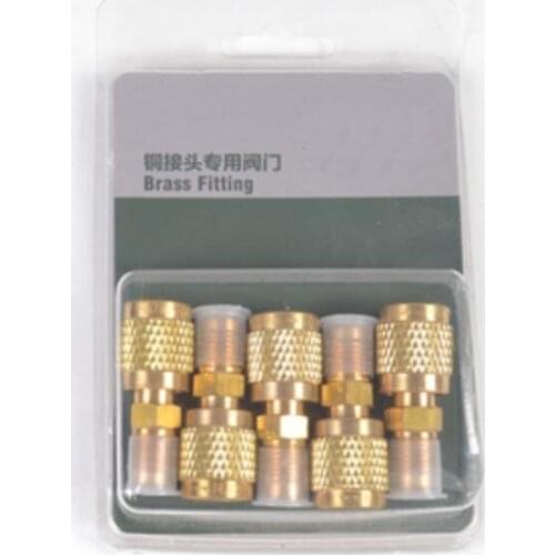 Refrigerator Parts Brass Fittings 1/4" to Female 5/16" R410 screw adapter