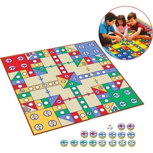 Flying Chess Carpet Parent-child Game Creeping Mat Kids Aeroplane Chess Rug Party Board Game Modern Ludo